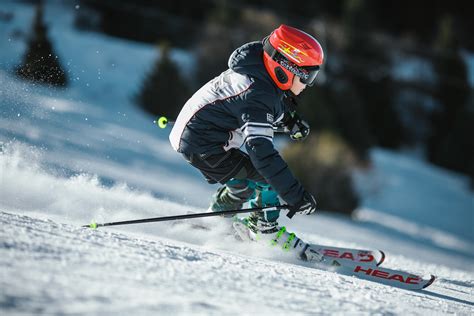 skiing in snow and ice